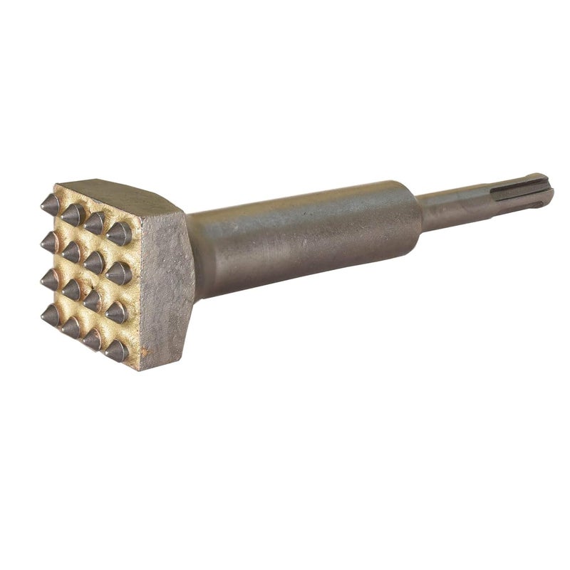 ACTINTOOL 5 5/8 in. x 1 1/4 in. 16 Tips Concrete Repair Patch Prepare SDS Plus Bushing Tool, 1 1/4 Inch Square Head Concrete Roughness Coating Remove Bushing Bit for Rotary Hammer (Pack of 1) - Image 1